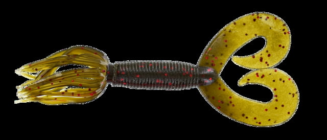 Yamamoto Baits Double Tail 5in Hula Grub 10 Pack Green Pumpkin-Red