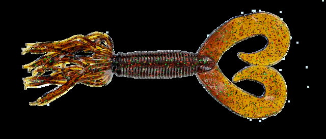 Yamamoto Baits Double Tail 5in Hula Grub 10 Pack Rootbeer-Green-Copper