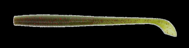 Yamamoto Baits Kut 5in Tail Worm 10 Green Pumpkin-Red-Fading Watermelon