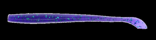 Yamamoto Baits Yamamoto Baits Kut 5in Tail Worm 10 Junebug Purple-Emerald Flake