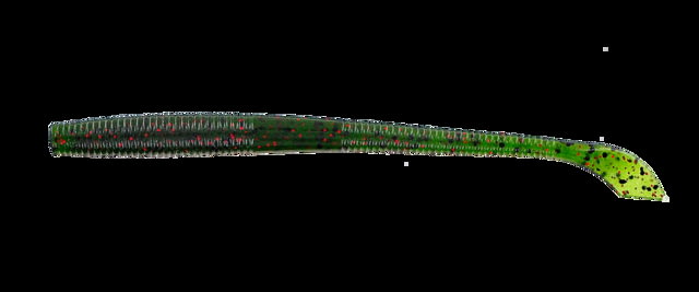 Yamamoto Baits Yamamoto Baits Kut 5in Tail Worm 10 Watermelon-Black Flake-Red Flake