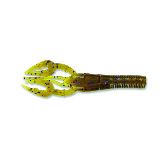 Yamamoto Baits Yamamoto Baits Fat Baby Craw 3.75in 7pk Green Pumpkin with Purple & Small Copper