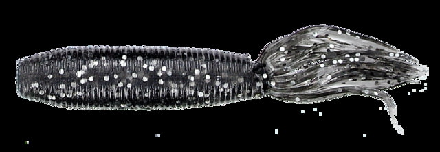 Yamamoto Baits Fat Ika Soft Bait 10 4in Smoke-Silver Flake