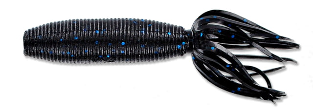 Yamamoto Baits Fat Ika Soft Bait 10 4in Black with Blue Flake