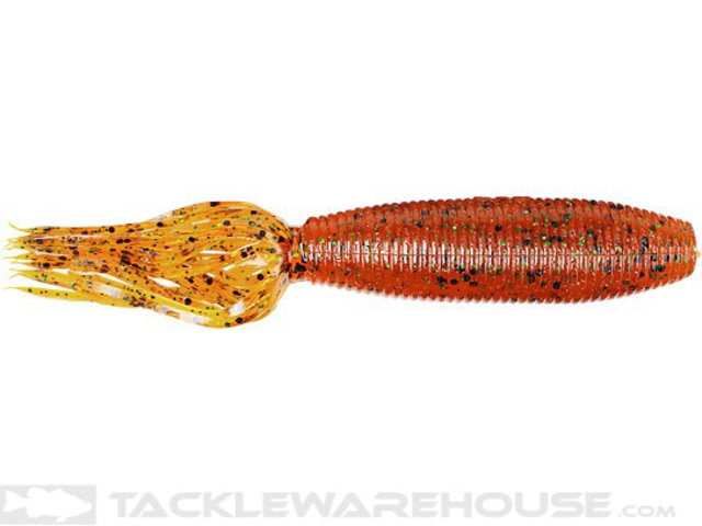 Yamamoto Baits Fat Ika Soft Bait 10 4in Pumpkin with Black & Green