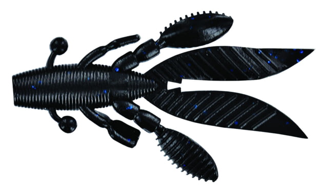 Yamamoto Baits Flappin' Hog Creature Bait 3.75in 7pk Black with Large Blue