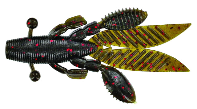 Yamamoto Baits Flappin' Hog Creature Bait 3.75in 7pk Green Pumpkin with Large Red