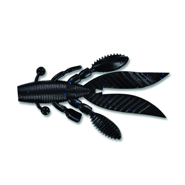 Yamamoto Baits Flappin' Hog Creature Bait 4.5in 5pk Black with Large Blue