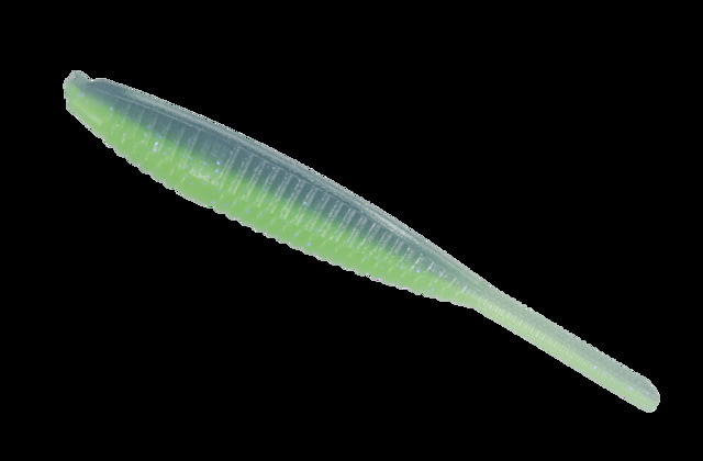 Yamamoto Baits Yamamoto Baits Shad Shape Worm 3.75in Chartreuse/Electric Blue