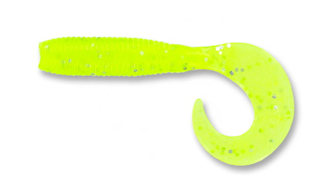 Yamamoto Baits Single Tail Grub 4in 20pk Chartreuse with Large Silver