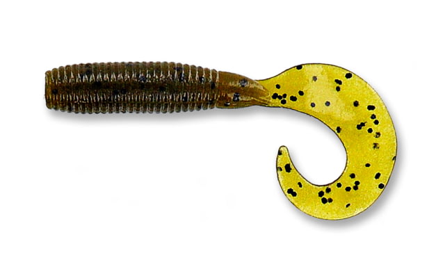 Yamamoto Baits Single Tail Grub 4in 20pk Green Pumpkin with Large Black