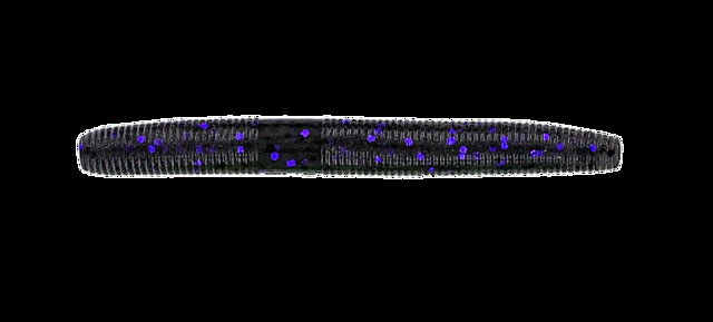 Yamamoto Baits Yamamoto Baits Slim Senko Worm 10 3in Smoke/Black & Purple Flake
