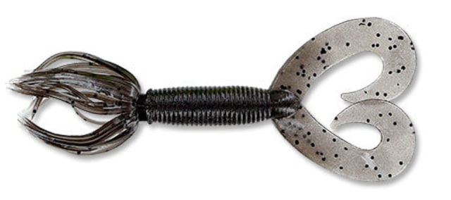 Yamamoto Baits Double Tail Hula Grub 10 Pack 4in Cinnamon Brown with Large Black