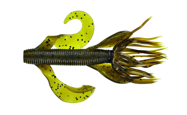 Yamamoto Baits Kreature Soft Bait 7 4in Green Pumpkin with Large Black