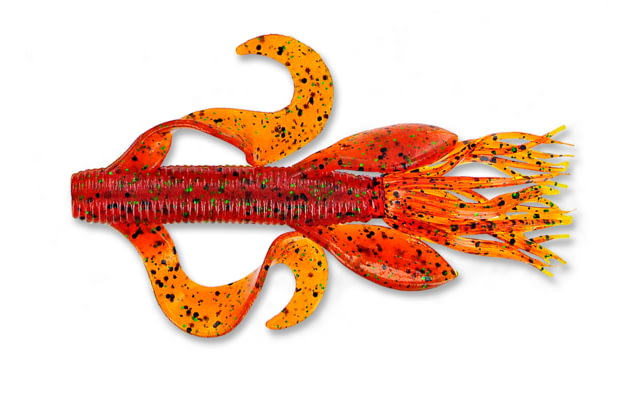 Yamamoto Baits Kreature Soft Bait 7 4in Pumpkin Orange with Large Black & Small Green