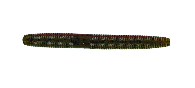 Yamamoto Baits Slim Senko Worm 10 3in Green Pumpkin with Large Black