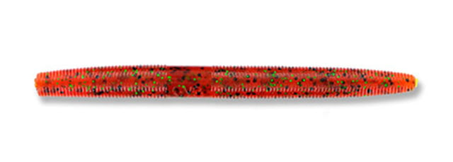 Yamamoto Baits Yamamoto Baits Senko Worm 10 Pack 4in Pumpkin/Black & Green Flake