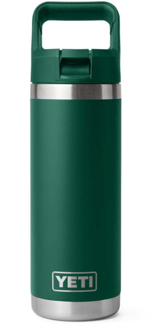 Yeti Yeti Rambler 18 oz Water Bottle w/Straw Cap Black Forest Green