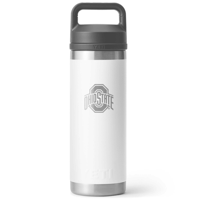 Yeti Yeti Rambler 18 oz Water Bottle w/Chug Cap White/NCAA Ohio State