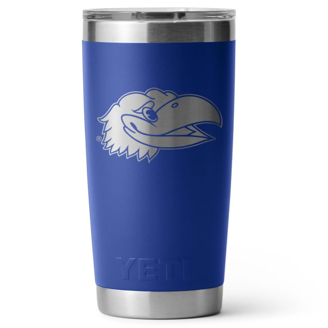 Yeti Yeti Rambler 20 oz Water Bottle w/Magslider Lid Blue/NCAA Kansas
