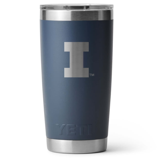Yeti Yeti Rambler 20 oz Water Bottle w/Magslider Lid Navy/NCAA Illinois
