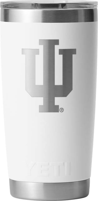 Yeti Yeti Rambler 20 oz Water Bottle w/Magslider Lid White/NCAA Indiana