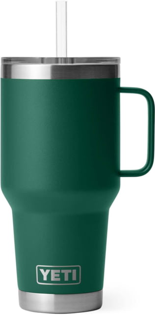 Yeti Yeti Rambler 35 oz Straw Mug w/Straw Lid Black Forest Green
