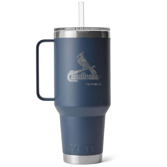 Yeti Yeti Rambler 42 oz Straw Mug w/Straw Lid Navy/MLB Cardinals