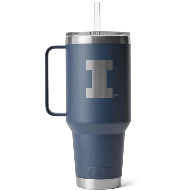 Yeti Yeti Rambler 42 oz Straw Mug w/Straw Lid Navy/NCAA Illinois