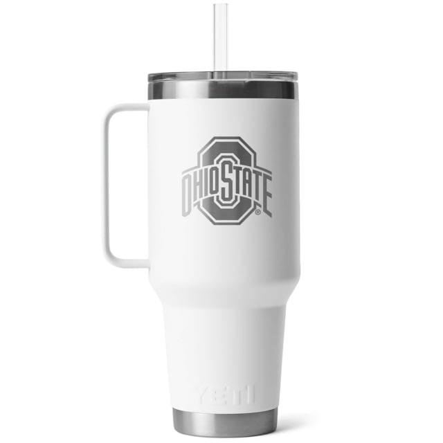 Yeti Yeti Rambler 42 oz Straw Mug w/Straw Lid White/NCAA Ohio State