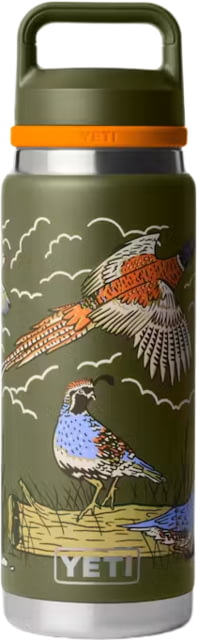Yeti Rambler Bottle w/ Chug Cap Upland Bird Olive 26oz