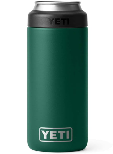 Yeti Yeti Rambler 12 oz Colster Slim Can Cooler Black Forest Green
