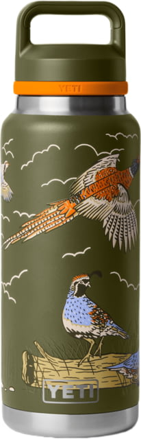 Yeti Rambler Bottle w/ Chug Cap Upland Bird Olive 36oz