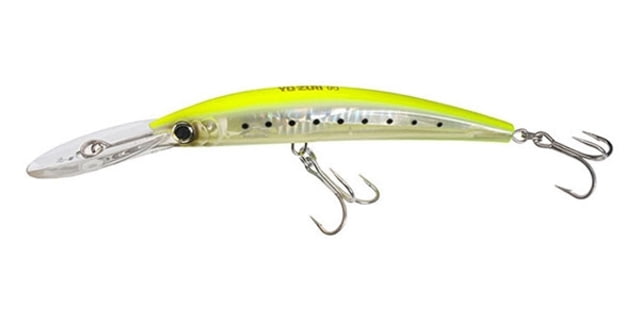 Yo-Zuri Yo-Zuri Crystal 3D Minnow Deep Diver Luge 130mm Chartreuse  GHCS