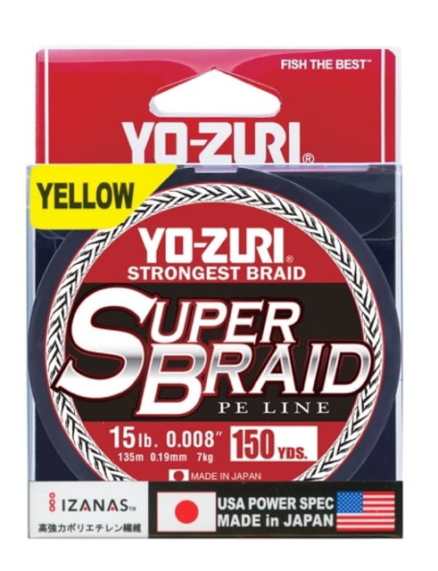 Yo-Zuri SuperBraid Yellow Line 15 lb 150 yd Yellow YZ SB 15LB YL 150YD