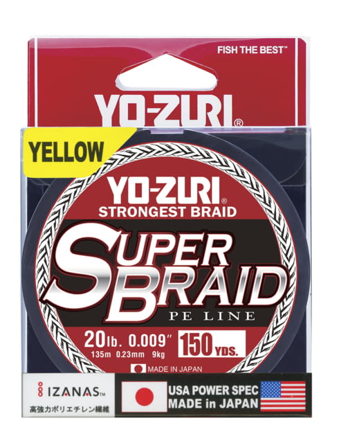 Yo-Zuri SuperBraid Yellow Line 20 lb150 yd Yellow YZ SB 20LB YL 150YD