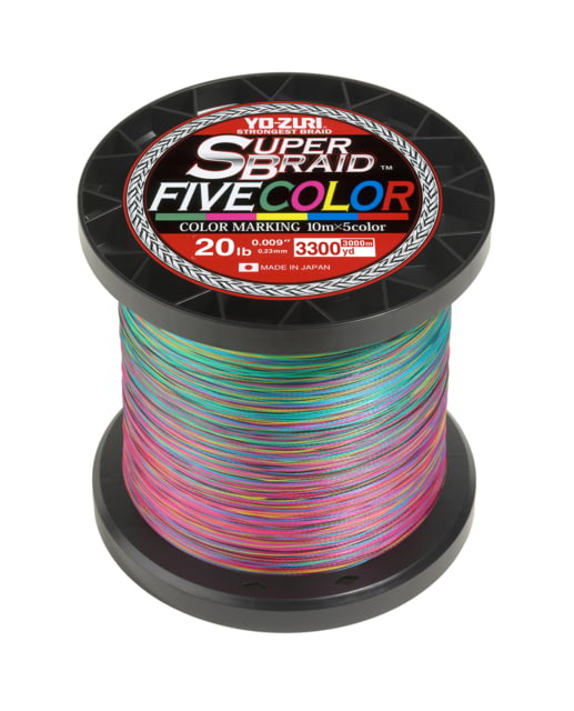 Yo-Zuri Yo-Zuri SuperBraid Five Color Line 20 lb  yd Multi YZ SB 20LB 5C