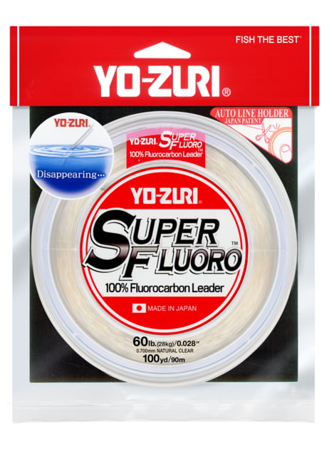 Yo-Zuri Superfluoro Fishing Line 100yd 60lb Natural Clear YZ SF 60LB NCL 100YD