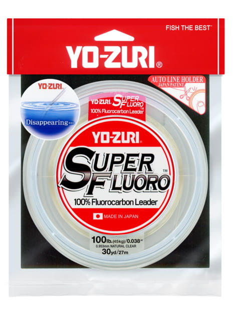 Yo-Zuri Superfluoro Fishing Line 30yd 100lb Natural Clear YZ SF 100LB NCL 30YD