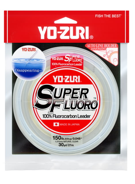 Yo-Zuri Superfluoro Fishing Line 30yd 150lb Natural Clear YZ SF 150LB NCL 30YD