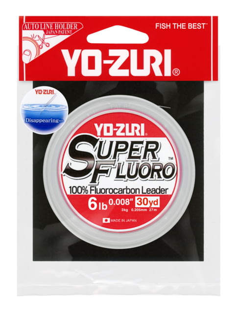 Yo-Zuri Superfluoro Fishing Line 30yd 6lb Natural Clear YZ SF 6LB NCL 30YD
