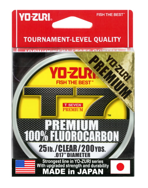 Yo-Zuri T-7 Premium Fluorocarbon Line Clear 25lb 200Yd T7 25LB CL 200YD
