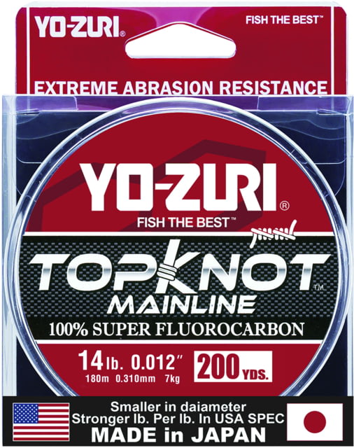 Yo-Zuri Topknot Fluorocarbon Line 14lb 200yd Clear Boxed