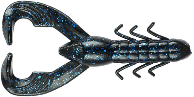 Yum Yum Christie Craw Swim Bait 8 Pack 3.5in Black Blue Flake