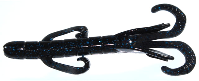Yum Yum Christie Critter Swim Bait 10 Pack 3.5in Black/Blue Flake
