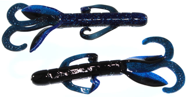 Yum Yum Christie Critter Swim Bait 10 Pack 3.5in Black/Blue Shadow
