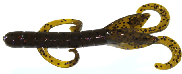 Yum Yum Christie Critter Swim Bait 10 Pack 3.5in Green PumpkinPurple Flake 10