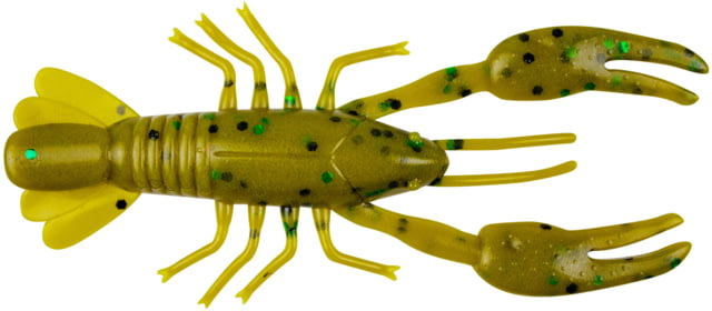 Yum Yum Ned Craw Bait 2in Amber Green Flk