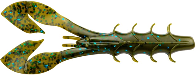 Yum Spine Craw Bait 3.75in Green Pumpkin/Blue Fl