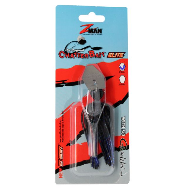 Z-man Chatterbait Elite Swim Jig 1/2oz Black/Blue